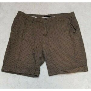 Sisley Womens Brown Printed Casual Walking Shorts Size 48 Cuff Hem Flat-Front